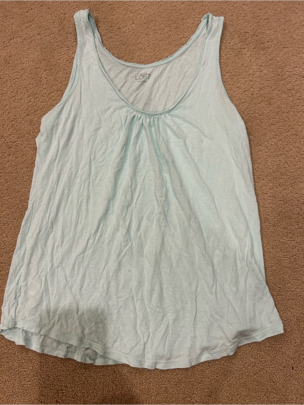 LOFT Mint Green Scoop Neck Tank Top